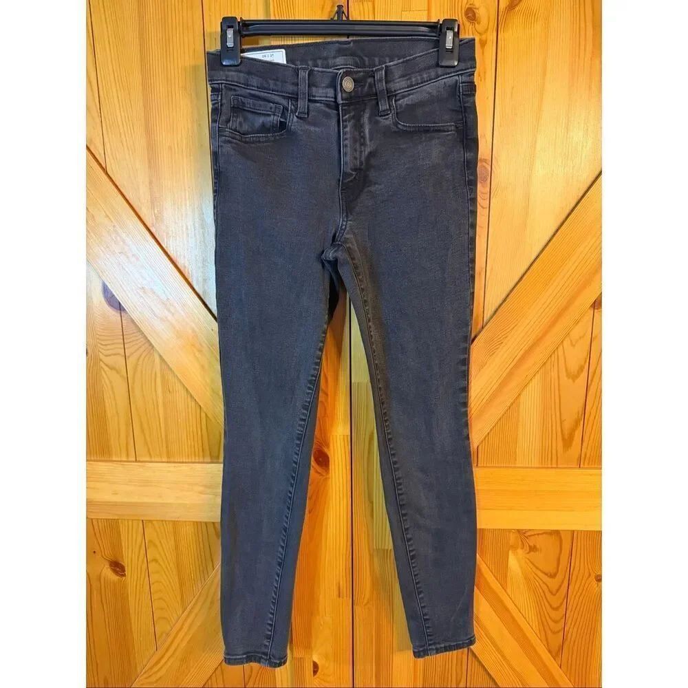 Gap Jeggings Womens 26 Stretch Jegging Jean Black Denim Pants Mid Rise (6671)